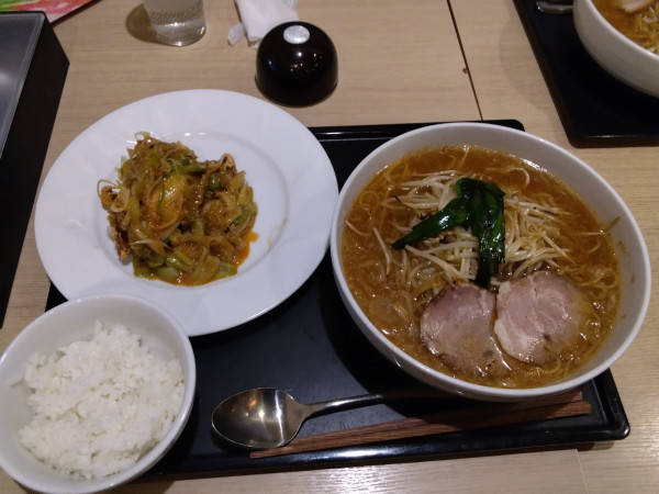 「飯田商店監修「味噌らぁ麺～五重の味噌」おすすめセット」@デニーズ 松戸日暮店の写真
