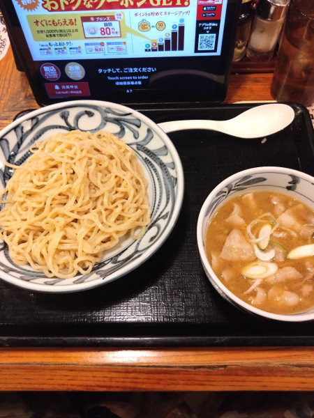 「醤油肉つけ麺」@伝丸 薬円台店の写真