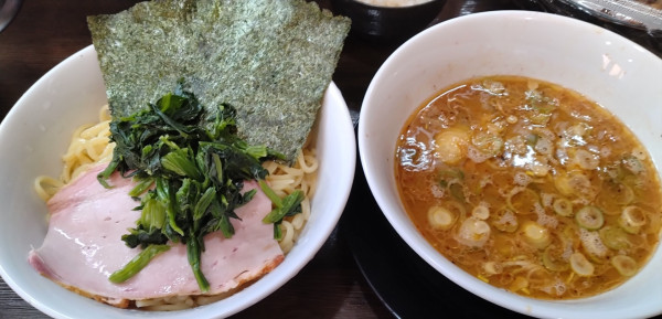 「つけ麺(並)+半ﾗｲｽ」@家系ラーメン ゆくる家の写真