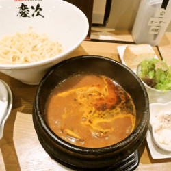 蟹つけヌードル(1,290円)+リゾット(290円)