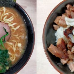 ラーメン(大)1100円+チャーシューまぶし丼350円