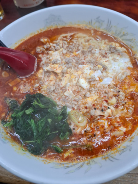 「上大岡西たんたたん太麺９００円中辛」@らーめん ドラごんちの写真