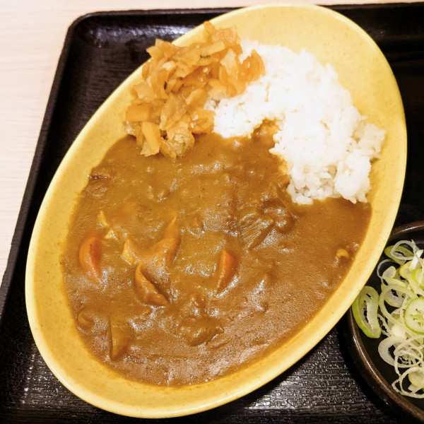 「ミニカレーセット(温)＋かき揚げ」@ゆで太郎 柏の葉キャンパス店の写真