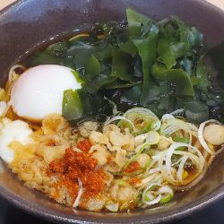 朝そば・温玉・わかめ変更・温