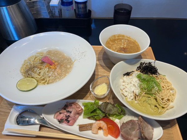 「オマール海老の濃厚餡かけ＋牡蠣の和え玉」@Fishmenの写真