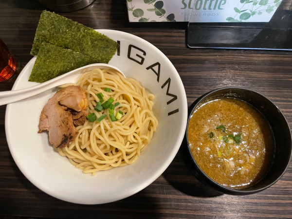 「鶏ニボ貝つけめん ¥1100 ランチ中盛り無料」@麺屋 ORIGAMIの写真
