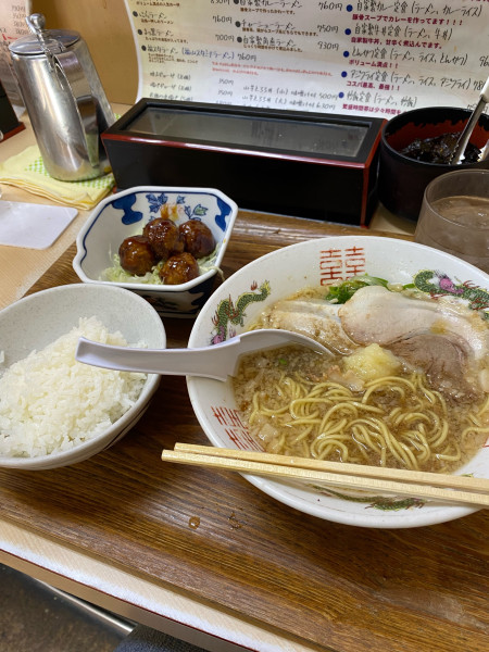 「日替わり定食福山（尾道）ラーメン」@八十吉の写真