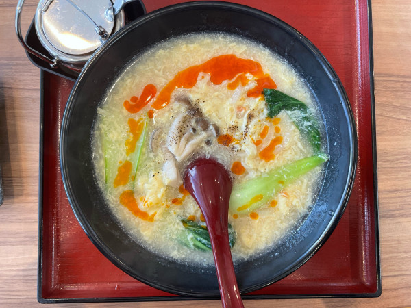 「酸辣湯麺、餃子セット」@8番らーめん 中川店の写真