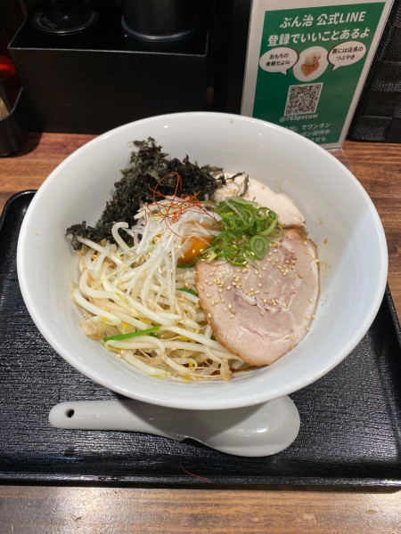 「釜玉まぜそば」@らーめんぶん治の写真