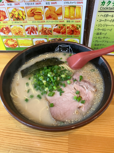 「博多ラーメンチャーハンセット 替え玉✖️2」@博多ラーメン 長浜や 平和島店の写真