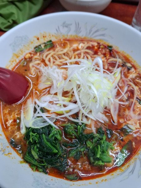 「ドラたんたん麺辛さ上級ハーフサイズ」@らーめん ドラごんちの写真