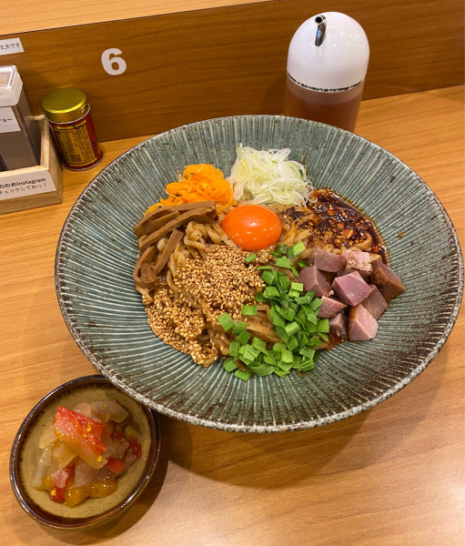 「[期間限定]しののめまぜそば￥1250, なます￥100」@しののめヌードルの写真