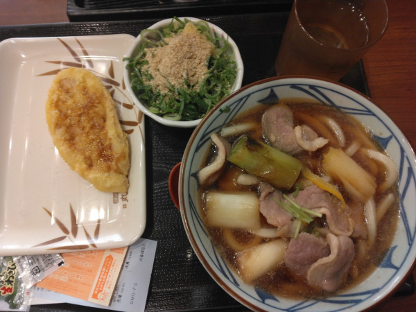 「鴨ねぎうどん並890円、レンコン天150円」@丸亀製麺 我孫子店の写真