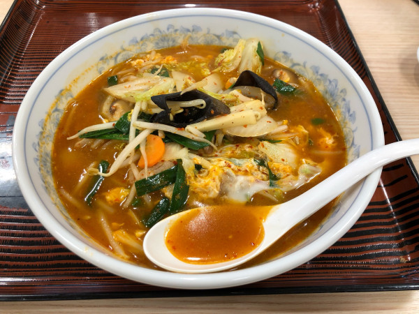 「旨辛菜麺」@ぎょうざの満洲 東長崎南口店の写真