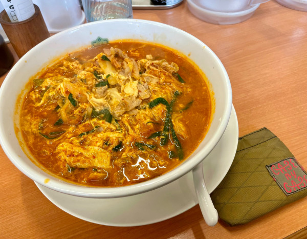 「チゲ味噌ラーメン」@日高屋 高田馬場駅前店の写真