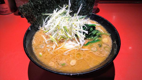 「ラーメン(中･麺硬め･味濃いめ)+海苔･下仁田葱」@厚木家の写真