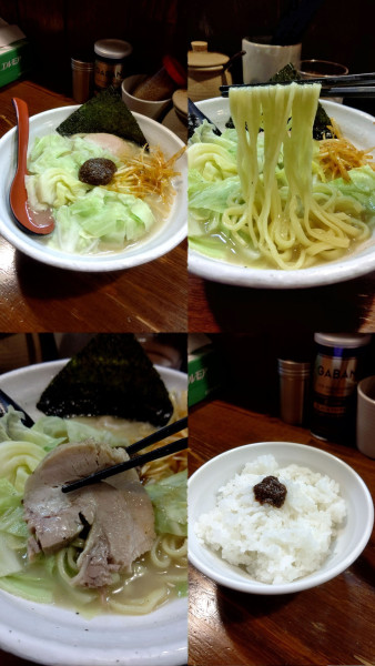 「『熟成練り醤油らーめん 並+味めし(￥900+100)』」@『   』（無銘）の写真