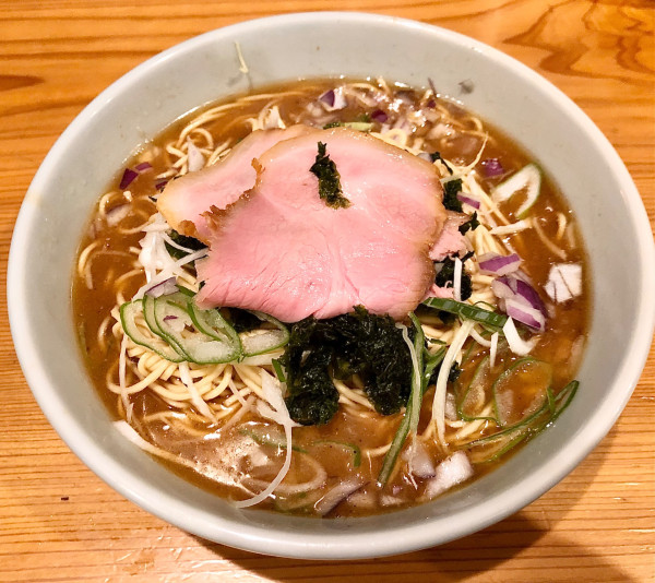 「サンマ煮干し豚骨らーめん　並1100円」@魚焚の写真