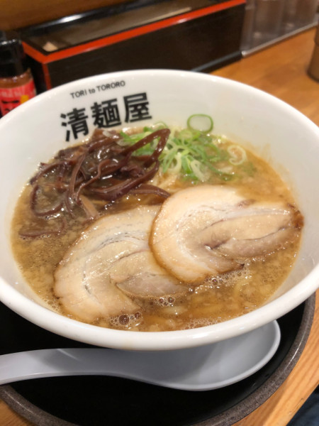 「鶏のまば炊きとこ豚らーめん」@清麺屋の写真