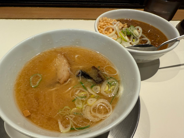 「淡麗生味噌ラーメン（ミニ）＋淡麗だしカレー」@博多文福の写真