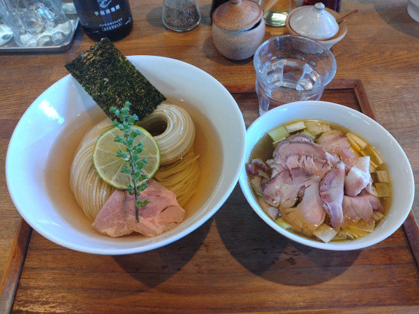 「味玉昆布水つけ麺(大)ちょい肉増し(塩)¥1560-」@YOKOKURA STOREHOUSEの写真