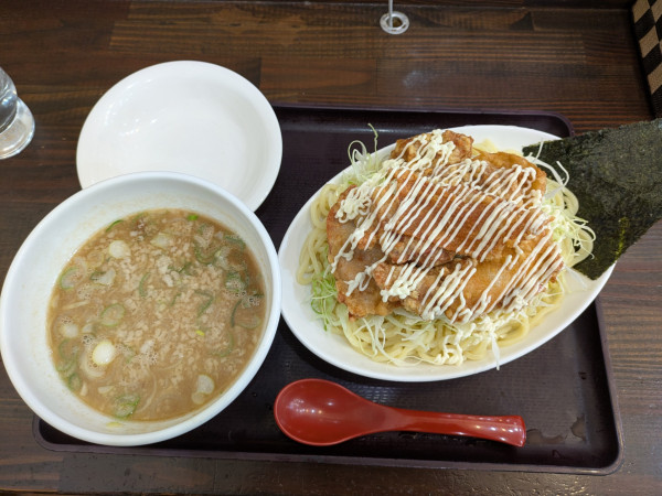 「鶏唐つけ麺マウントロック(麺500g、冷たい麺)」@ラッキー食堂まとや 千曲店の写真