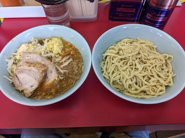 「ぎょったまつけ麺Ⅱ（小）ver.サバ」@ラーメン二郎 中山駅前店の写真