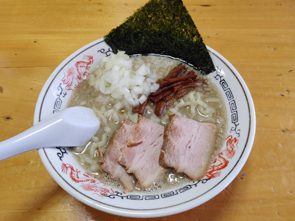 「背脂煮干中華　和え玉　800+200円」@福島屋の写真