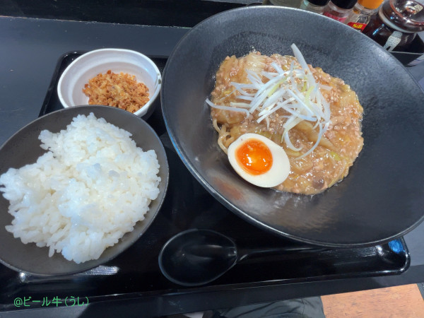 「元祖あんかけまぜそばランチタイムセット(1250円)肉汁ぎょうざ」@麺STYLE絆の写真
