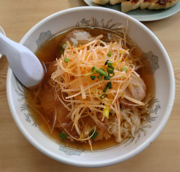「ネギラーメン+チャーシュー(1280円)」@佐野青竹手打らーめん 大関の写真