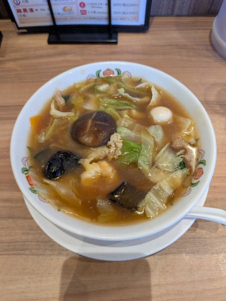 「五目あんかけラーメン（750 税込825）」@餃子の王将 国道50号結城店の写真
