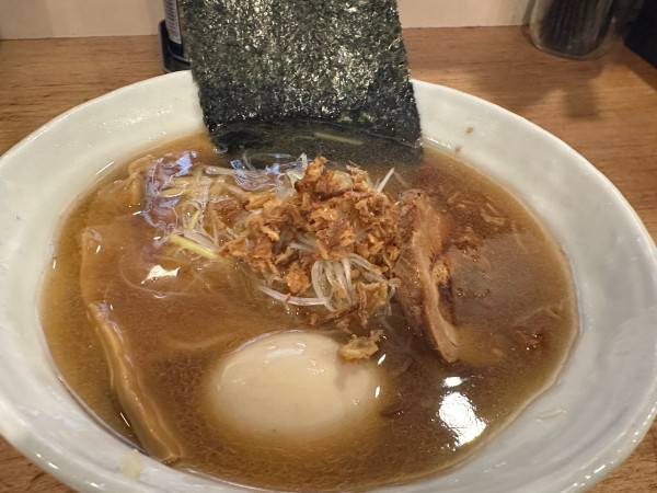 「味玉焼きあご中華そば」@麺屋 蕪村 篠ノ井店の写真