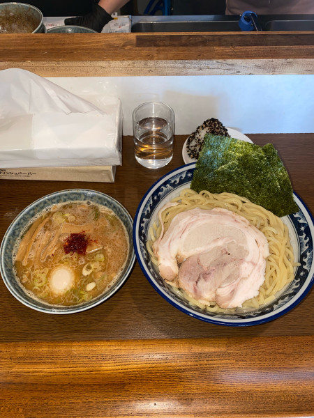 「特製つけ麺2玉サービスおにぎり¥1,450円」@中華そば 坂井田の写真
