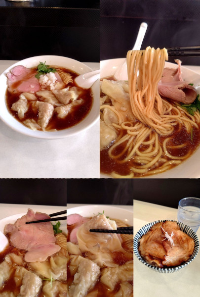 「ワンタン中華そば+チャーシュー丼 小(¥1000+380)」@中華そば専門店 一六食堂の写真