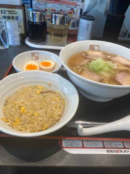 「ラーメン半チャーハンセット」@喜多方ラーメン坂内 上尾店の写真