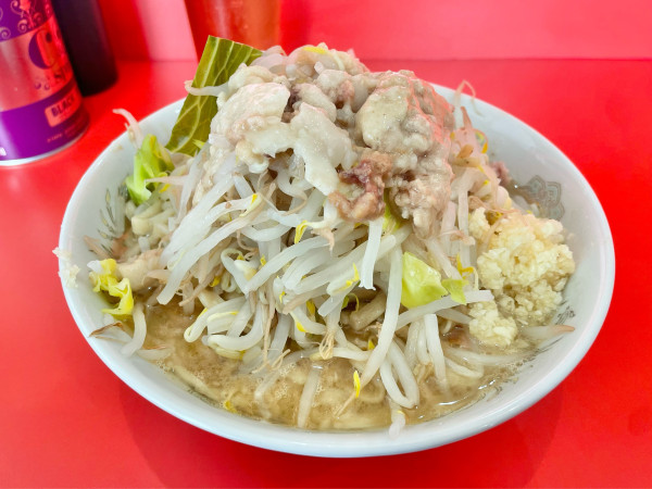 「小ラーメン （ニンニク・アブラ）」@ラーメン二郎 朝倉街道駅前店の写真