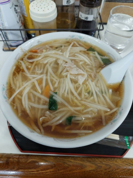 「もやしそば+半チャーハン」@中華料理 埼玉屋の写真