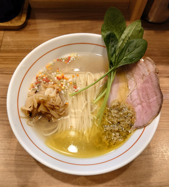 「牡蠣とあさりオイル塩そば(1200円)」@拉麺 はま家の写真