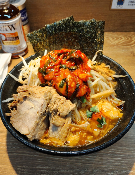 「『酸･辣』汁無し350TPニラキムチ」@麺屋 浜一の写真