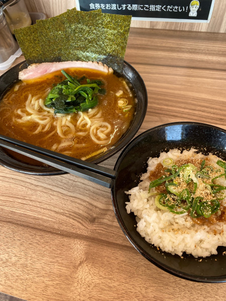 「ラーメン並＋濃厚アブライス」@七代目武道家の写真