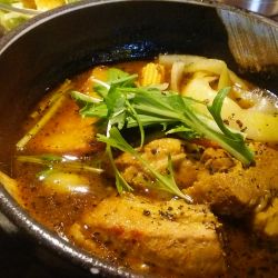 ポークカリー 1300円 オリジナルスープ辛さ3番ライス中