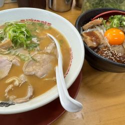 ラーメン並720円+厚切り豚丼460円