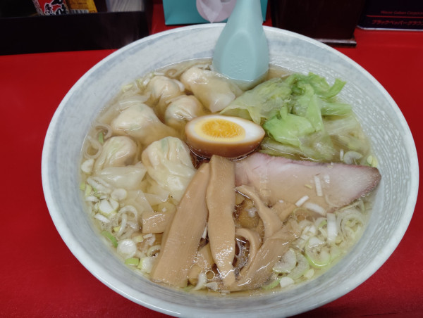 「オススメ       エビワンタン麺　　　　980円」@あ麺んぼの写真