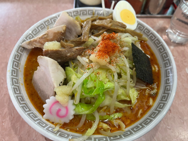 「中華そば(小)830円担々麺60円野菜120円」@所沢大勝軒の写真