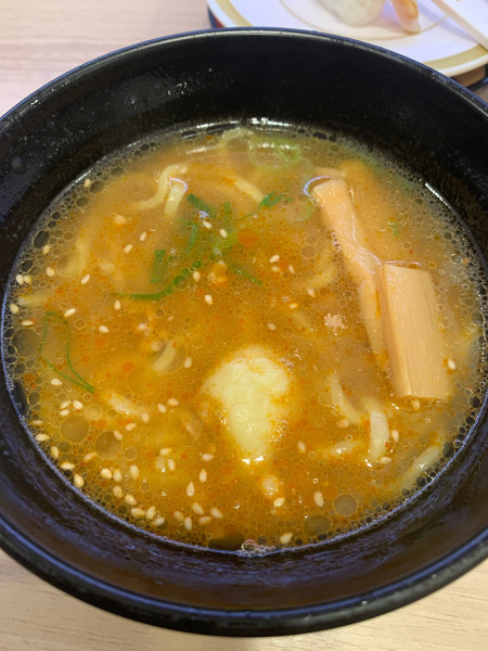 「札幌味噌らーめん旨辛肉味噌(味噌らーめん専門店狼スープ監修)」@かっぱ寿司 いわき平店の写真