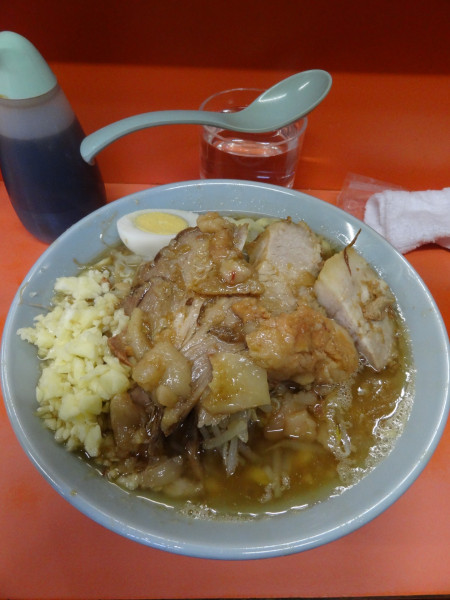 「小300g1050円チョイ脂、大蒜」@ラーメン富士丸 神谷本店の写真