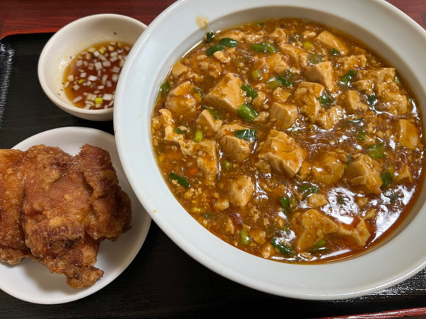 「マーボーメン＋ザンギセット：1430円」@中国料理 布袋 本店の写真