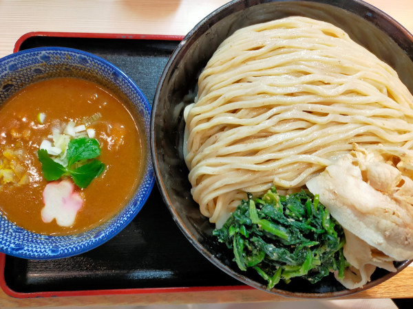 「【限定】柚子味噌󠄀つけ麺1100円+メガ盛400円」@らー麺土俵 鶴嶺峰の写真