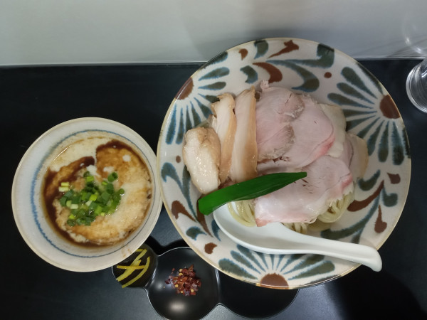「【限定】鶏ポタつけめん」@自家製麺SHINの写真