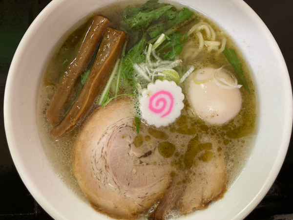 「【限定】鯛ラーメン+味玉」@麺屋ふたばの写真